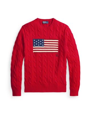 Cable Knit Flag Sweater