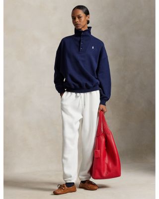 Team USA Buttoned Mock Neck Sweatshirt