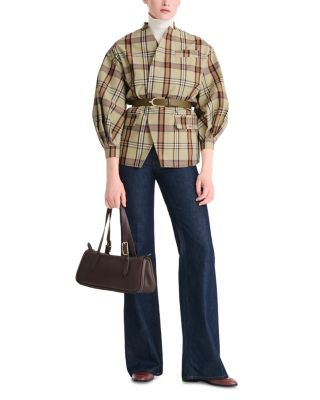 East/West Leather Shoulder Bag