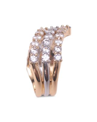Two Tone Rhinestone Ring