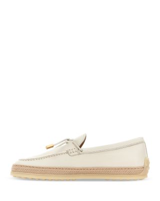 Women's Leather Espadrille Loafers