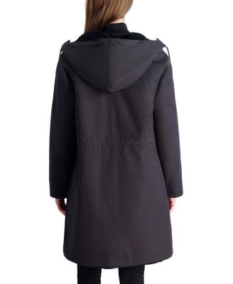 Shearling Parka Coat Reversible To Nylon