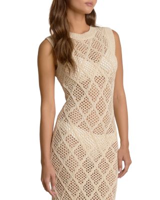 Crochet Maxi Dress Swim Cover-Up  