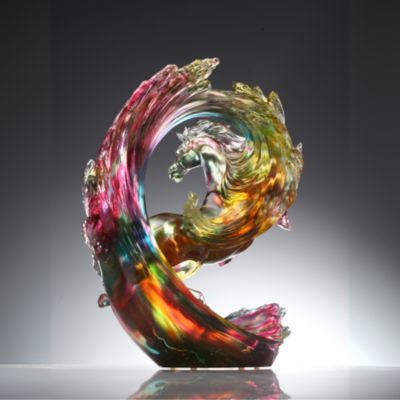 The Peak of Greatness Limited Edition Crystal Glass Sculpture