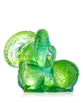 Ruyi's Twelve Blessings Auspicious Fuzzy Crystal Glass Sculpture