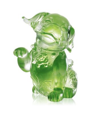 Ruyi's Twelve Blessings Prosperity Follows Woof Woof Crystal Glass Sculpture