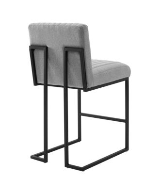 Indulge Channel Tufted Fabric Counter Stool