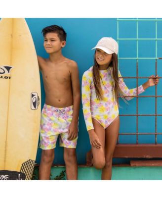 Girls' Aloha Vacay Recycled LS Surf Suit - Big Kid