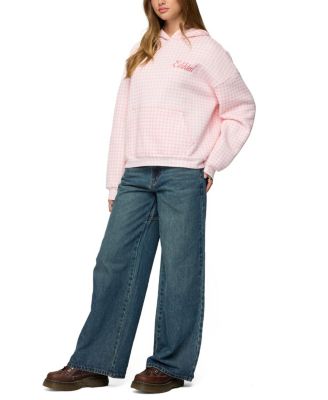 Gingham Oversized Hoodie