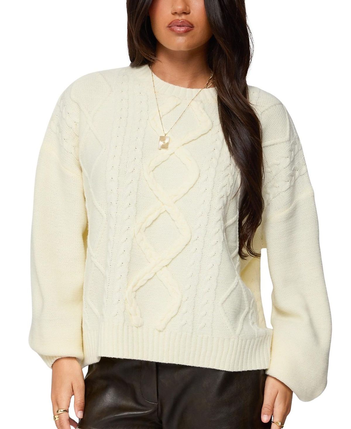 Edikted Braided Cable Knit Over