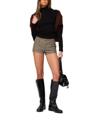 Saskia Fitted Ribbed Turtle Neck Top
