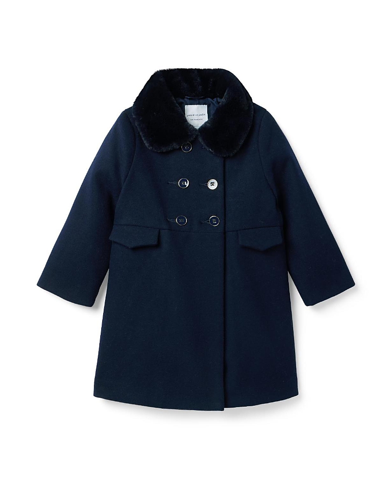 Janie and Jack Girls' The Luxe Collar Coat - Baby, Little Kid, Big Kid