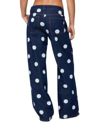  Leyah Polka Dot Low Rise Baggy Jeans