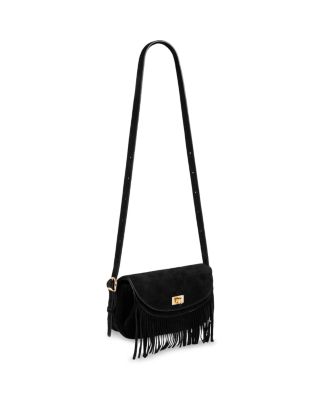 Le Mini Mambo Fringed Suede Shoulder Bag