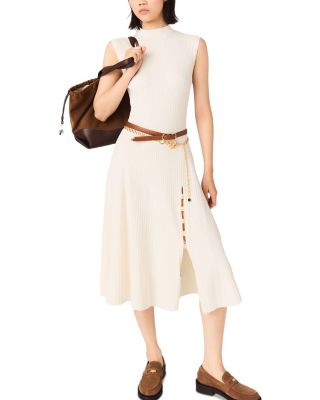 Side Slit Ribbed Dress