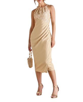 Bead Detail Sequin Midi Dress