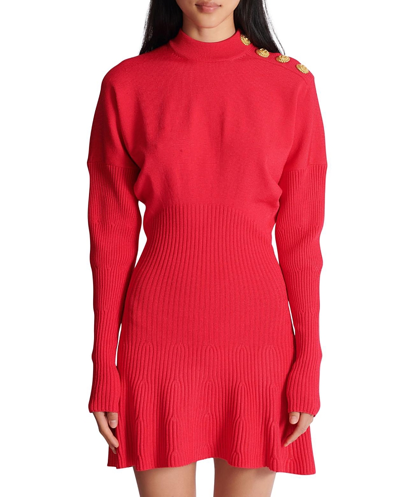 Balmain Short Flared Knit Dress