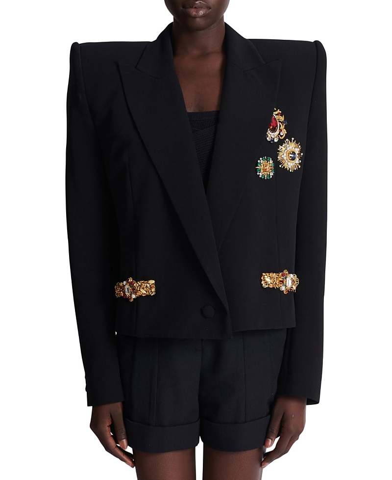 Balmain Cropped Embroidered Jacket