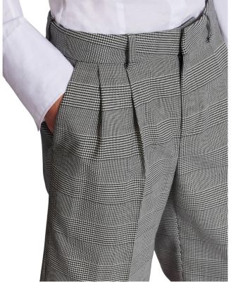  Darted Shorts with Prince of Wales Check