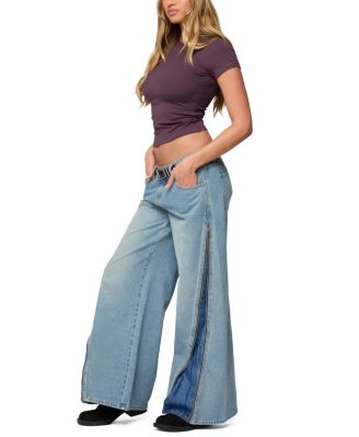  Kiarah Low Rise Bootcut Jeans in Blue Washed