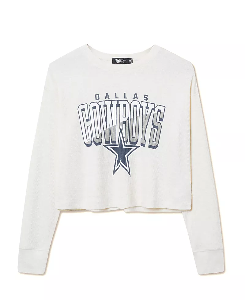 Junk Food Clothing Women's Nfl Dallas Cowboys Slant Crop Thermal