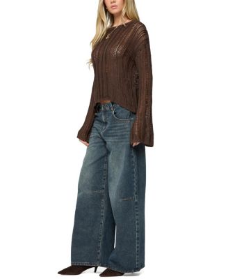 Jaide Sheer Ladder Knit Sweater