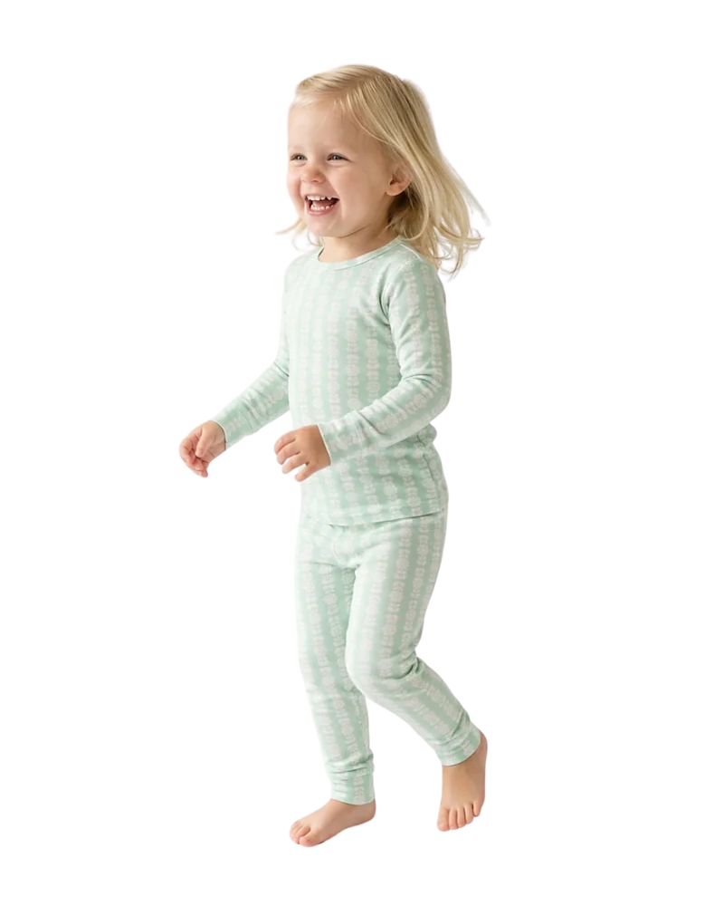 Motette Girls' Mint Meadows Pajama Set - Baby, Little Kid