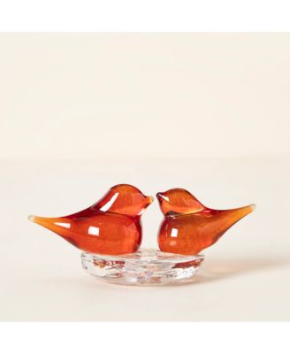  Lovebirds Glass Desktop Sculpture by Gather Glass