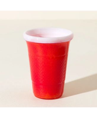 Handblown Glass Red Party Cup by Gather Glass