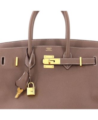Birkin 30 Handbag Grey Epsom with Gold Hardware