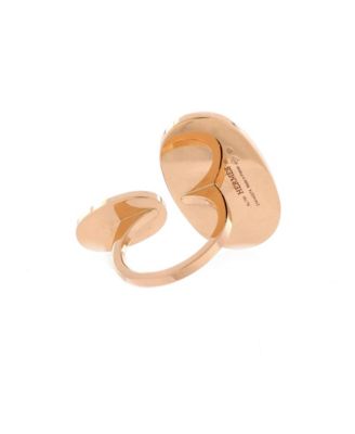 Very Large Chaine d'Ancre Verso Ring 18K Rose Gold with Ceramic