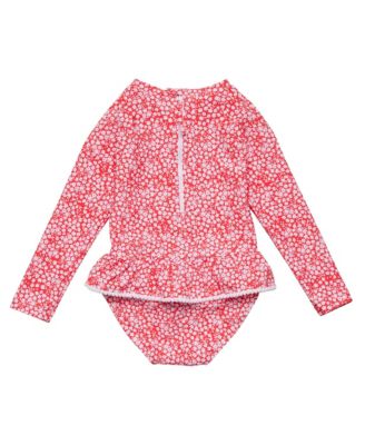 Girls' Ditsy Bloom Skirt Surf Suit - Baby, Little Kid