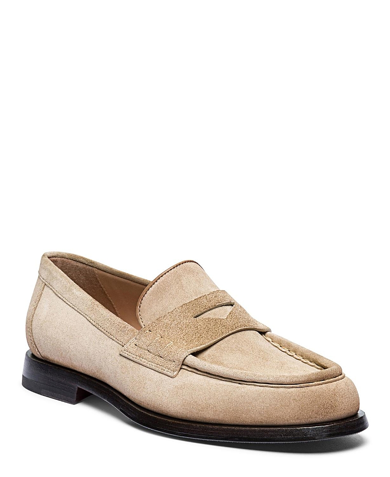 Santoni Women's Suede Penny Loafer