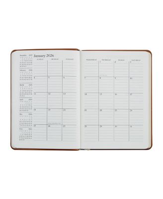  2026 Goatskin Leather Weekly Notebook