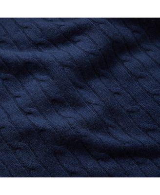 Cable Cashmere Throw Blanket