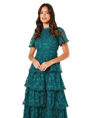 Petite Tiered Lace Dress