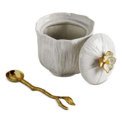 Gardenia Sugar Pot with Spoon