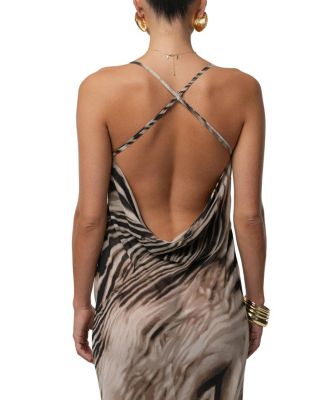  Zebra Print Infinite Journey Maxi Dress