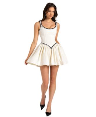 Coco Boucle Tweed V Waist Mini Dress