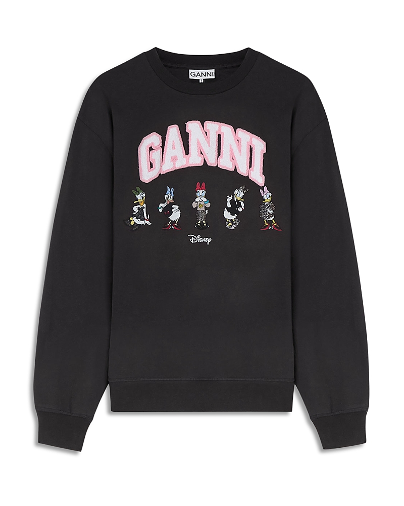 Ganni Daisy Duck Oversized Crewneck Sweatshirt