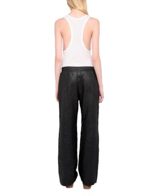 Pocha Crinkled Leather Trousers