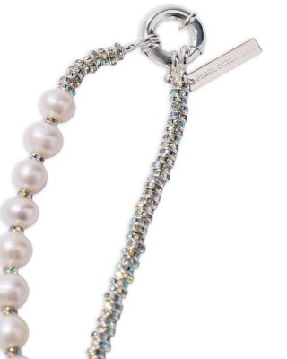 Paris Diamond Crystal & Cultured Freshwater Pearl Strand Necklace, 19.6"