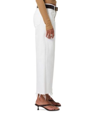 Lyra Wide Leg Cropped Jeans in Soft White