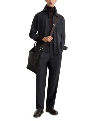 Cooper Long Sleeve Wool Blend Patch Pocket Shacket