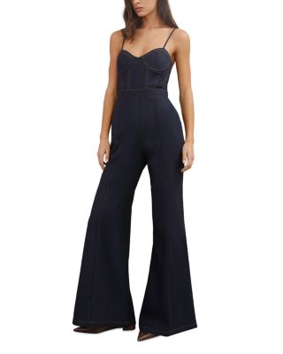 Macey Denim Bustier Jumpsuit 