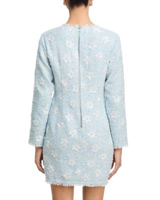 Sequin Tweed Mini Long Sleeve Dress - Exclusive