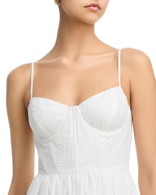 Sleeveless Eyelet Bustier Midi Dress - Exclusive