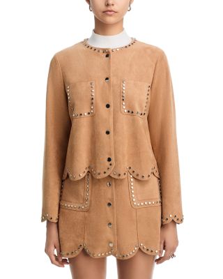 Faux Suede Jacket & Faux Suede Mini Skirt - Exclusive