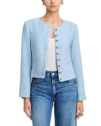 AQUA Multi Button Tweed Jacket - Exclusive | Bloomingdale's Women
