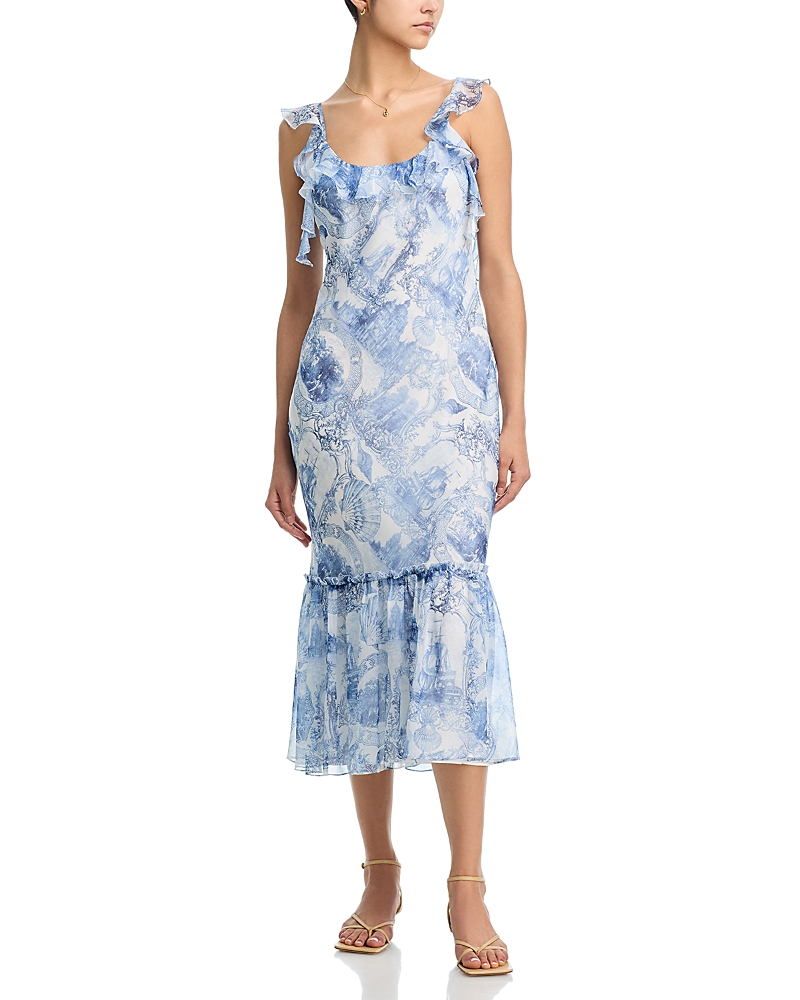 Aqua Seashell Toile Maxi Dress - Exclusive